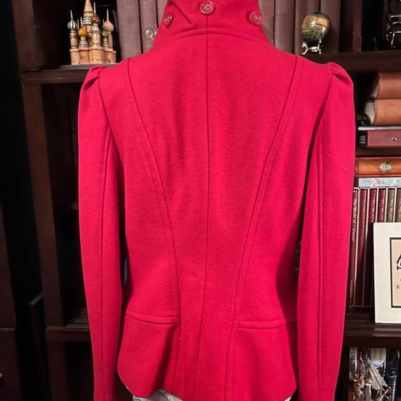 Size Med Womens Chadwick Jacket Red short jacket blazer fancy coat VTG - Picture 3 of 8